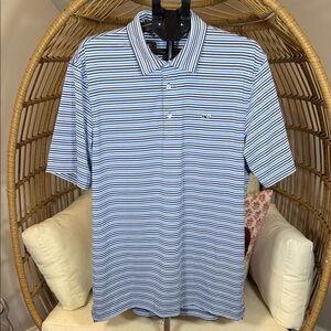 Vineyard Vines Kennedy Stripe Sankaty Performance Polo